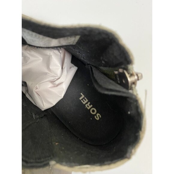 Sorel Gray Leather Wedge Ankle Boots Womens size 6 Zip Booties - Picture 9 of 11